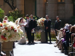 An Elegant Touch of strings quartet gets ready to play their recessional