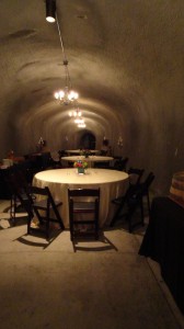 A view of the cave from the bar area, before set-up