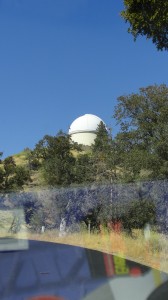 Approaching the Observatory from our car. An Elegant Touch of Strings performs as a string quartet at the Lick Observatory 