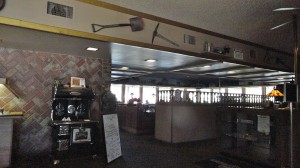 Look in the background fro the train track and scenery on the ceiling. An Elegant Touch of Strings performed as a duo in Yosemite on this 