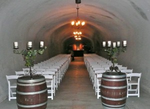 Wente has a cave for that special touch for parties and ceremonies. An Elegant Touch of strings performed as a string trio in this cave