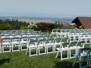 Stunning view from the guest's seating. An Elegant Touch of Strings can perform as a string quartet, string trio, string duo and solo violin 