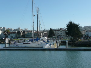 Golden Gate Yacht Club looking back at the City