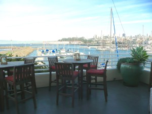 View from patio of Golden Gate Yacht Club