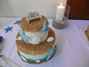 Ocean-theme tier cake