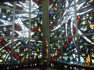 Some of the most fantastic stained-glass works I've ever seen. We performed as a string trio.